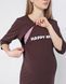 Сорочка для годування та на пологи Happy Mom коричнева (рукав 3/4), 42-44