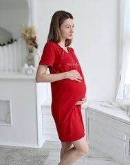 Сорочка для вагітних та годуючих MOMDAY червона, 42-44